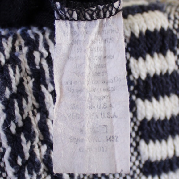 VTG Cali Striped Short Sleeve Top Large - Picture 6 of 6